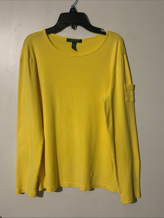 Lauren Ralph Lauren Tops - Lauren Ralph Lauren Yellow Long Sleeve Crewneck Tee